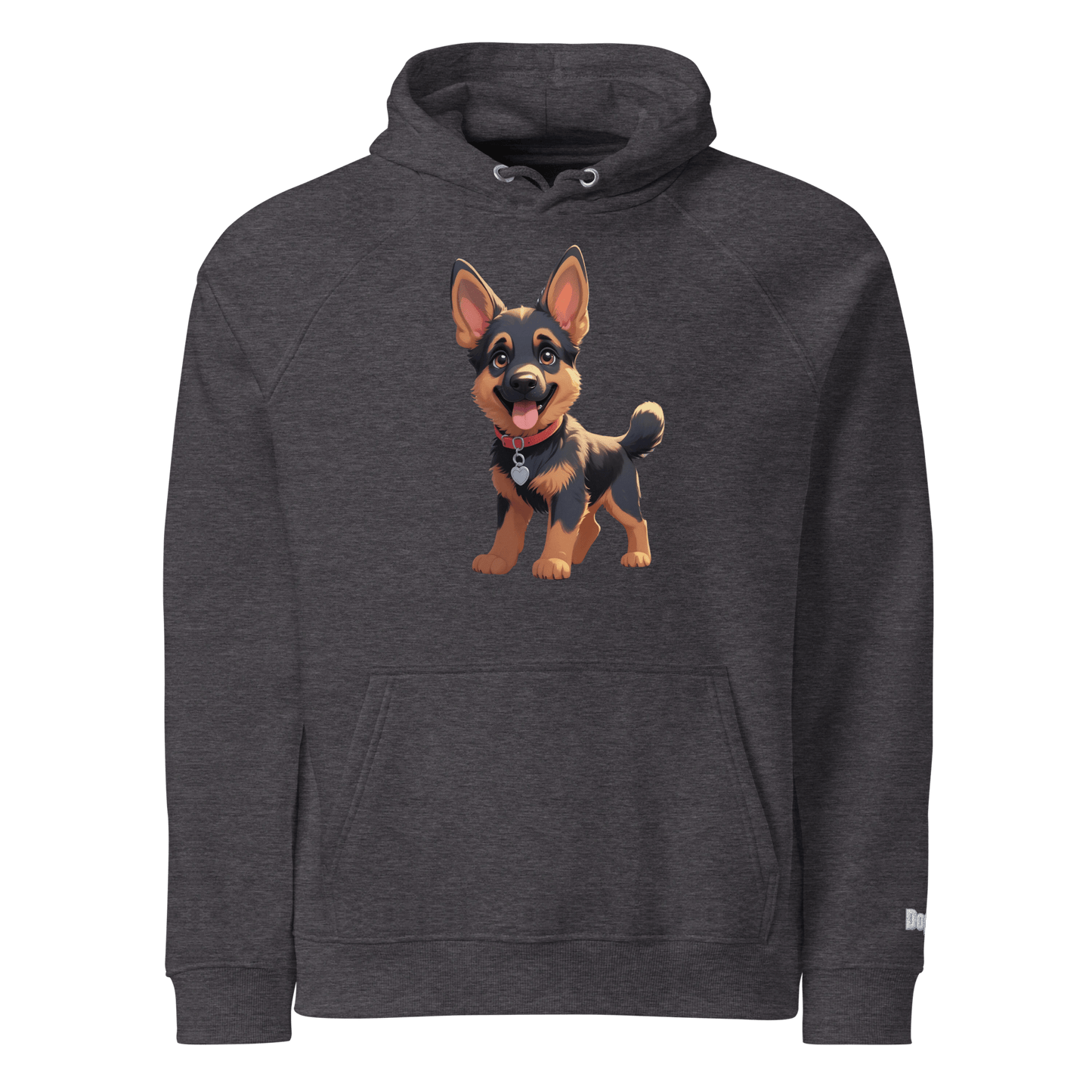 Sweat à capuche écologique Raglan unisexe - Collection Berger Allemand - Doggy Trend