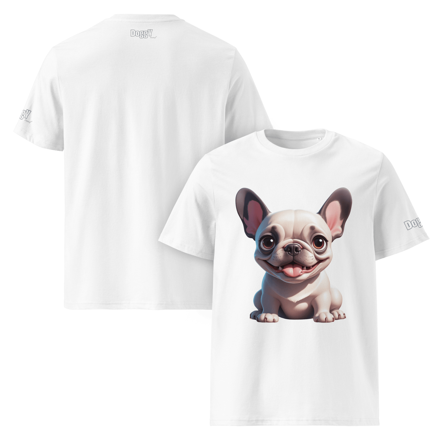 T-shirt unisexe en coton biologique - Collection Bouledogue Français - Doggy Trend