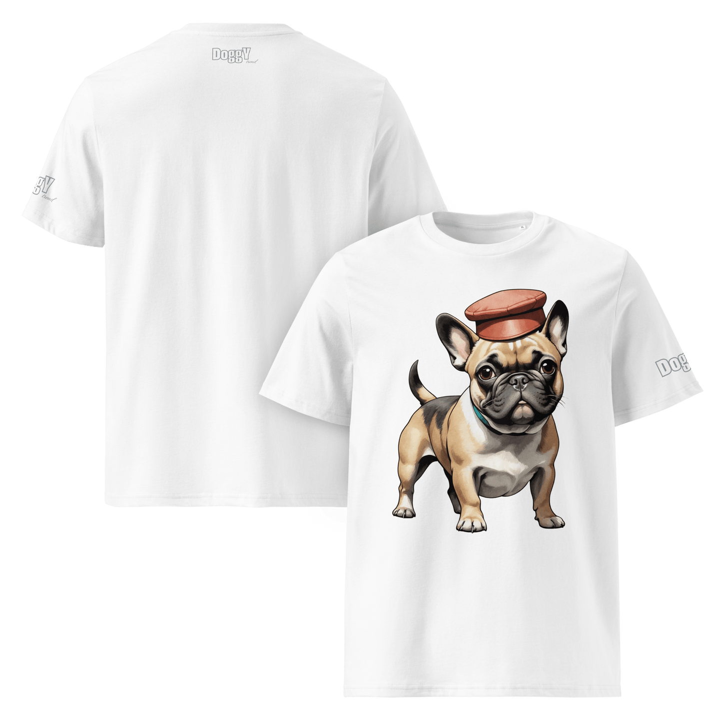 T-shirt unisexe en coton biologique - Collection Bouledogue Français - Doggy Trend
