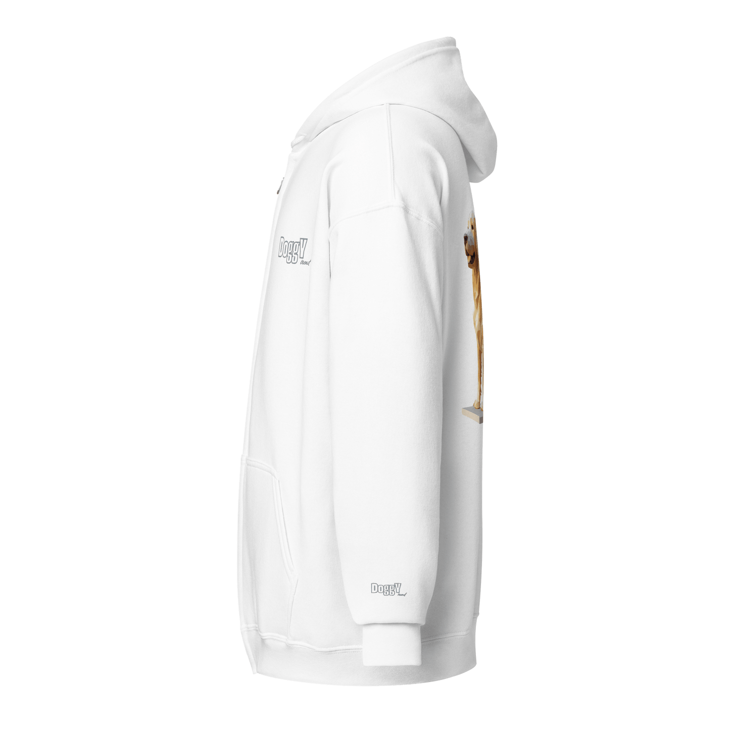 Veste à capuche épais unisexe à fermeture éclair classique - Collection Golden Retriever - Doggy Trend