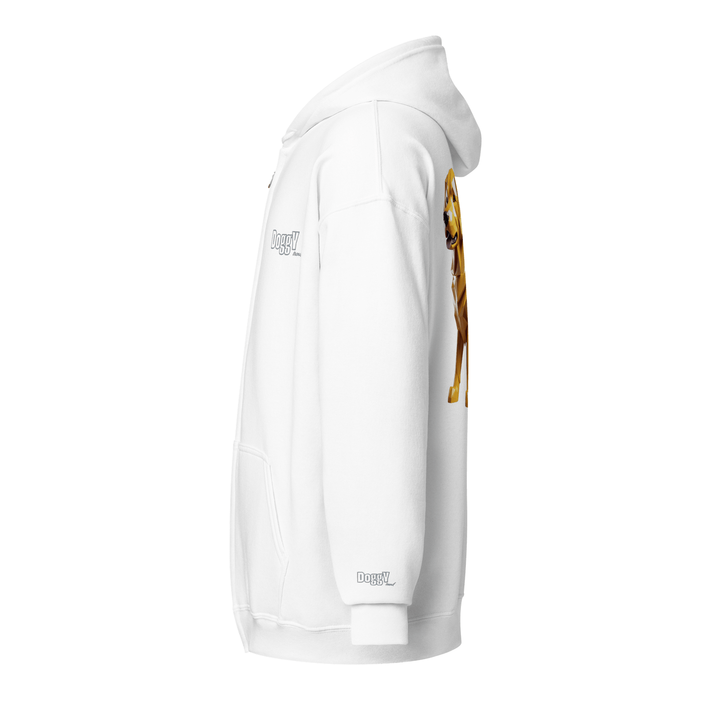 Veste à capuche épais unisexe à fermeture éclair classique - Collection Golden Retriever - Doggy Trend