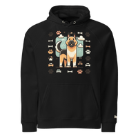Sweat à capuche écologique Raglan unisexe - Collection Berger Allemand - Doggy Trend