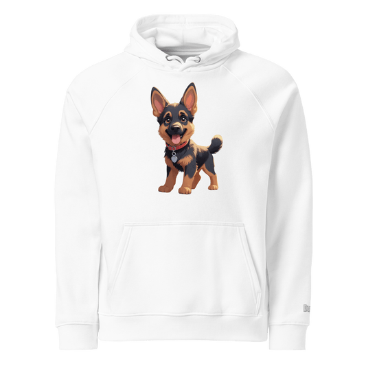 Sweat à capuche écologique Raglan unisexe - Collection Berger Allemand - Doggy Trend