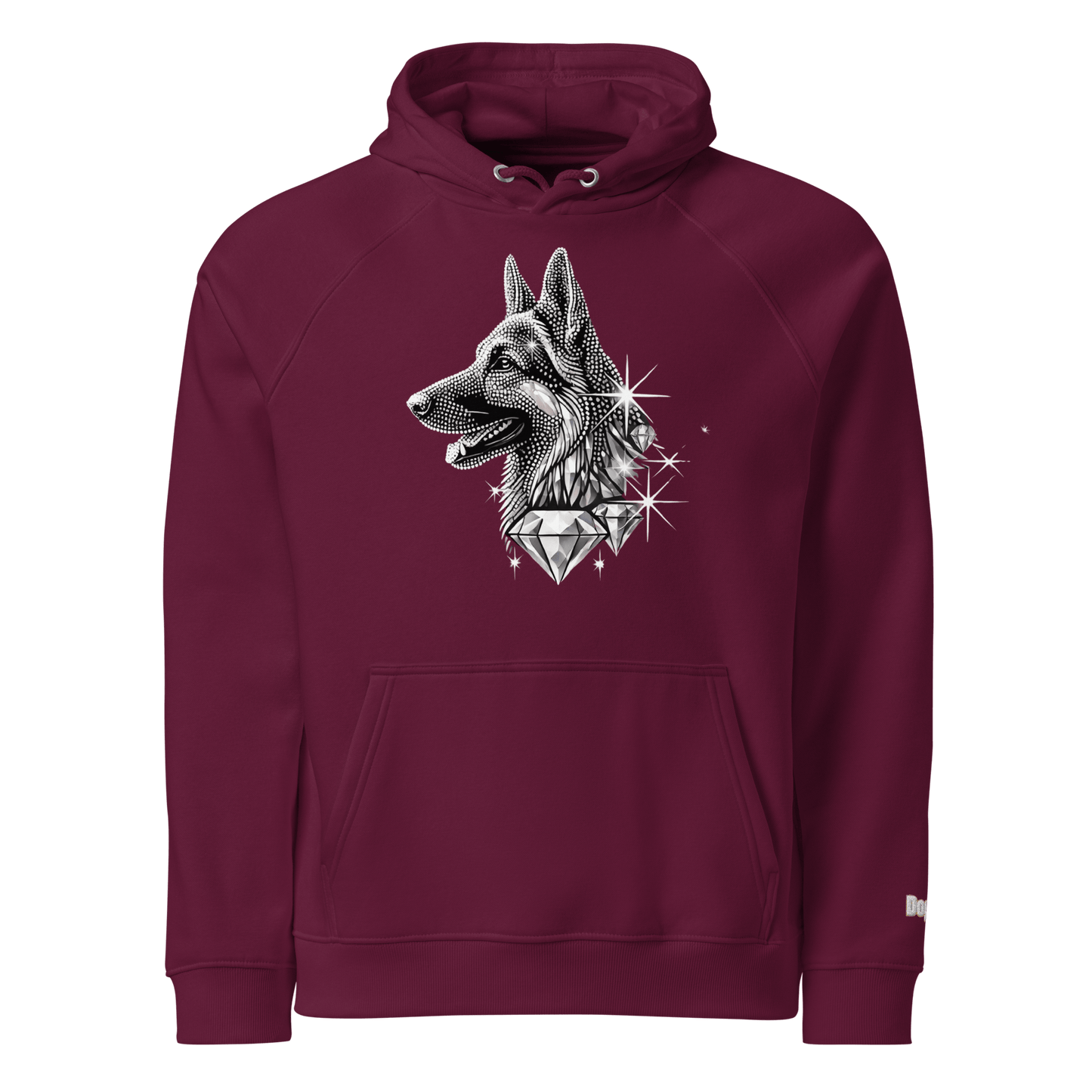 Sweat à capuche écologique Raglan unisexe - Collection Berger Allemand - Doggy Trend