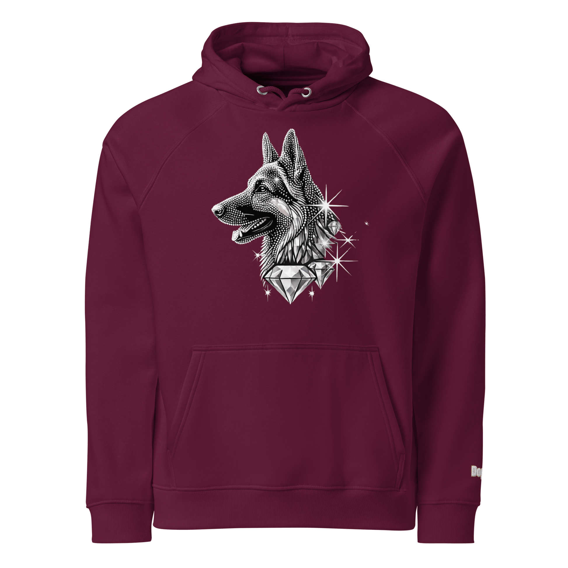 Sweat à capuche écologique Raglan unisexe - Collection Berger Allemand - Doggy Trend