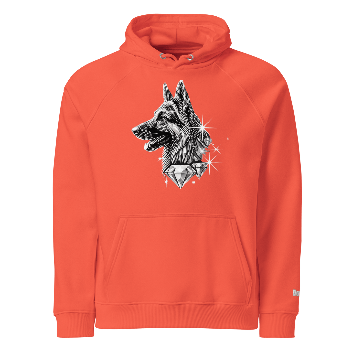 Sweat à capuche écologique Raglan unisexe - Collection Berger Allemand - Doggy Trend