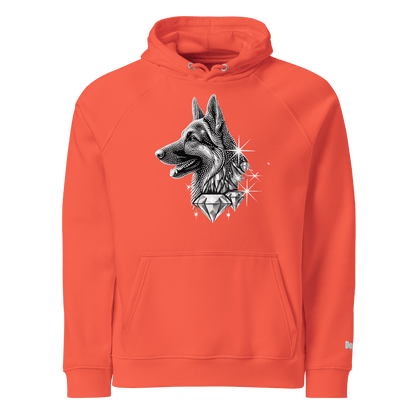 Sweat à capuche écologique Raglan unisexe - Collection Berger Allemand - Doggy Trend