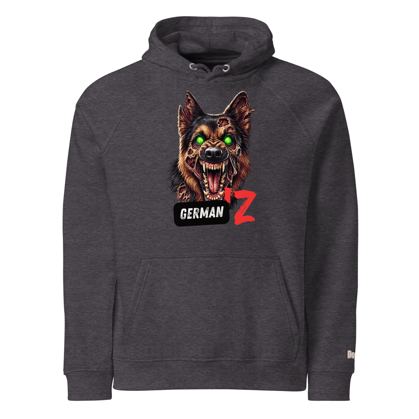 Sweat à capuche écologique Raglan unisexe - Collection Berger Allemand - Doggy Trend