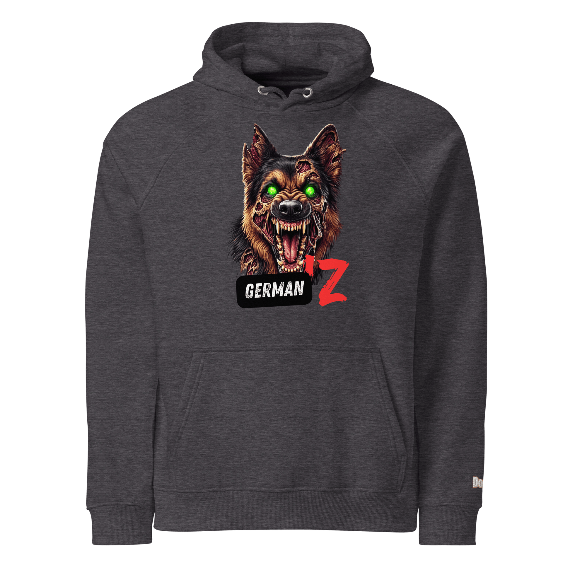 Sweat à capuche écologique Raglan unisexe - Collection Berger Allemand - Doggy Trend