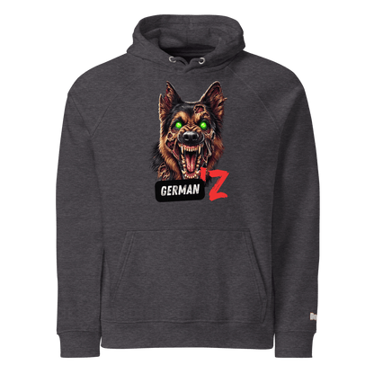 Sweat à capuche écologique Raglan unisexe - Collection Berger Allemand - Doggy Trend