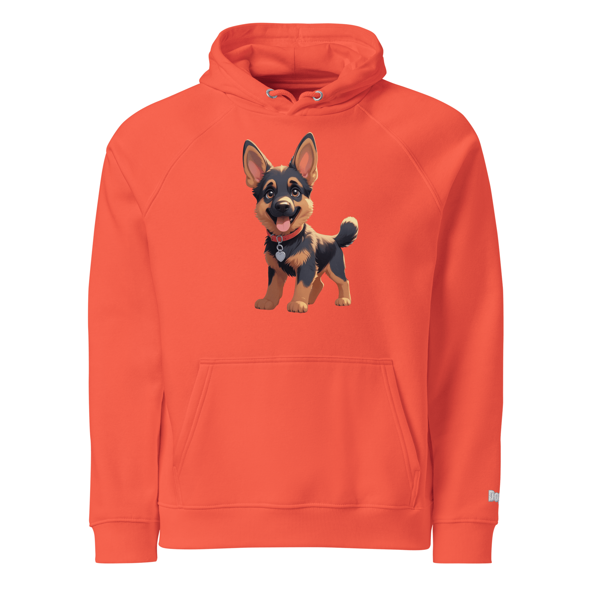 Sweat à capuche écologique Raglan unisexe - Collection Berger Allemand - Doggy Trend