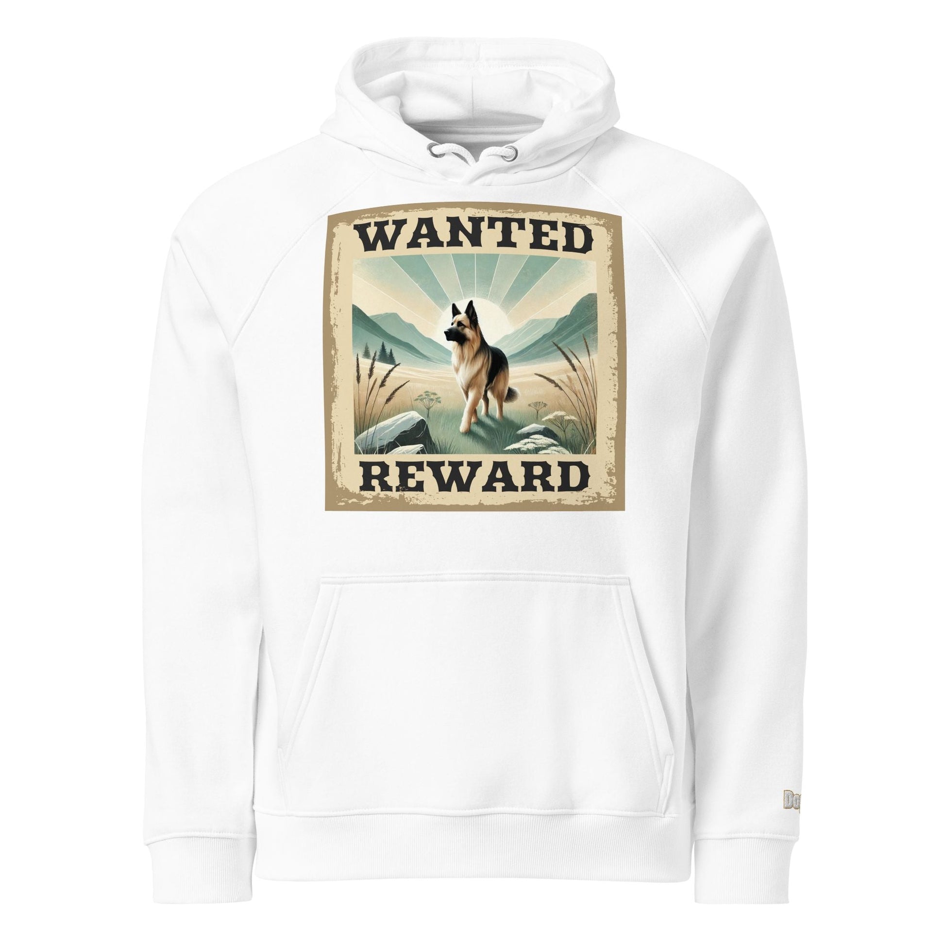 Sweat à capuche écologique Raglan unisexe - Collection Berger Allemand - Doggy Trend