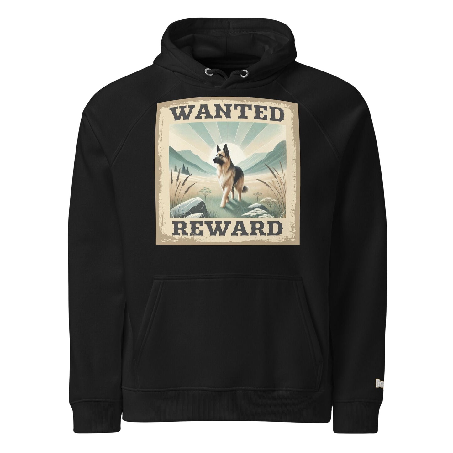 Sweat à capuche écologique Raglan unisexe - Collection Berger Allemand - Doggy Trend
