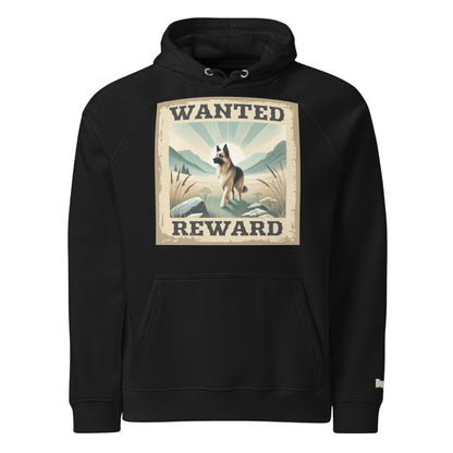 Sweat à capuche écologique Raglan unisexe - Collection Berger Allemand - Doggy Trend