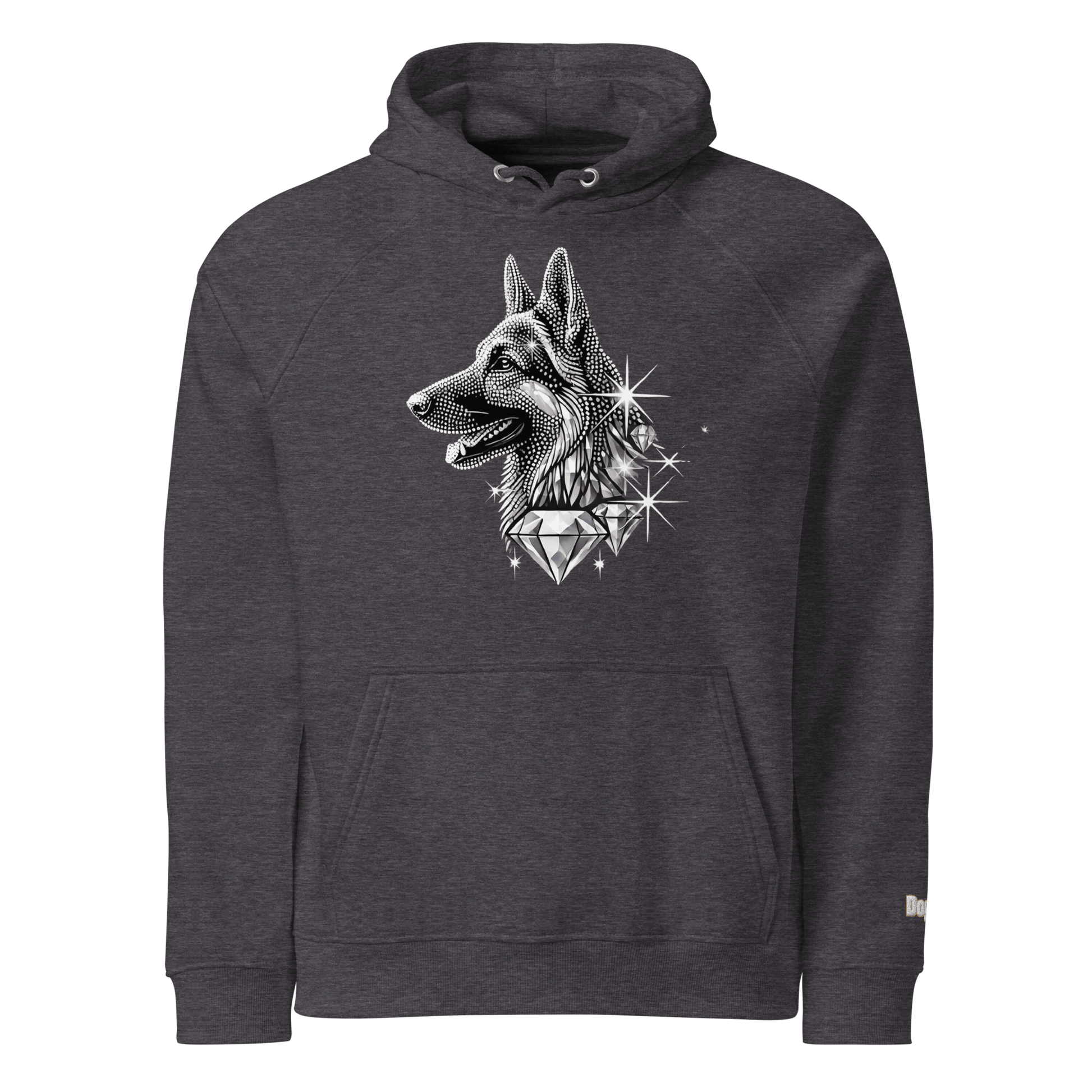 Sweat à capuche écologique Raglan unisexe - Collection Berger Allemand - Doggy Trend