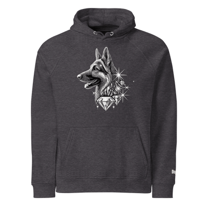 Sweat à capuche écologique Raglan unisexe - Collection Berger Allemand - Doggy Trend