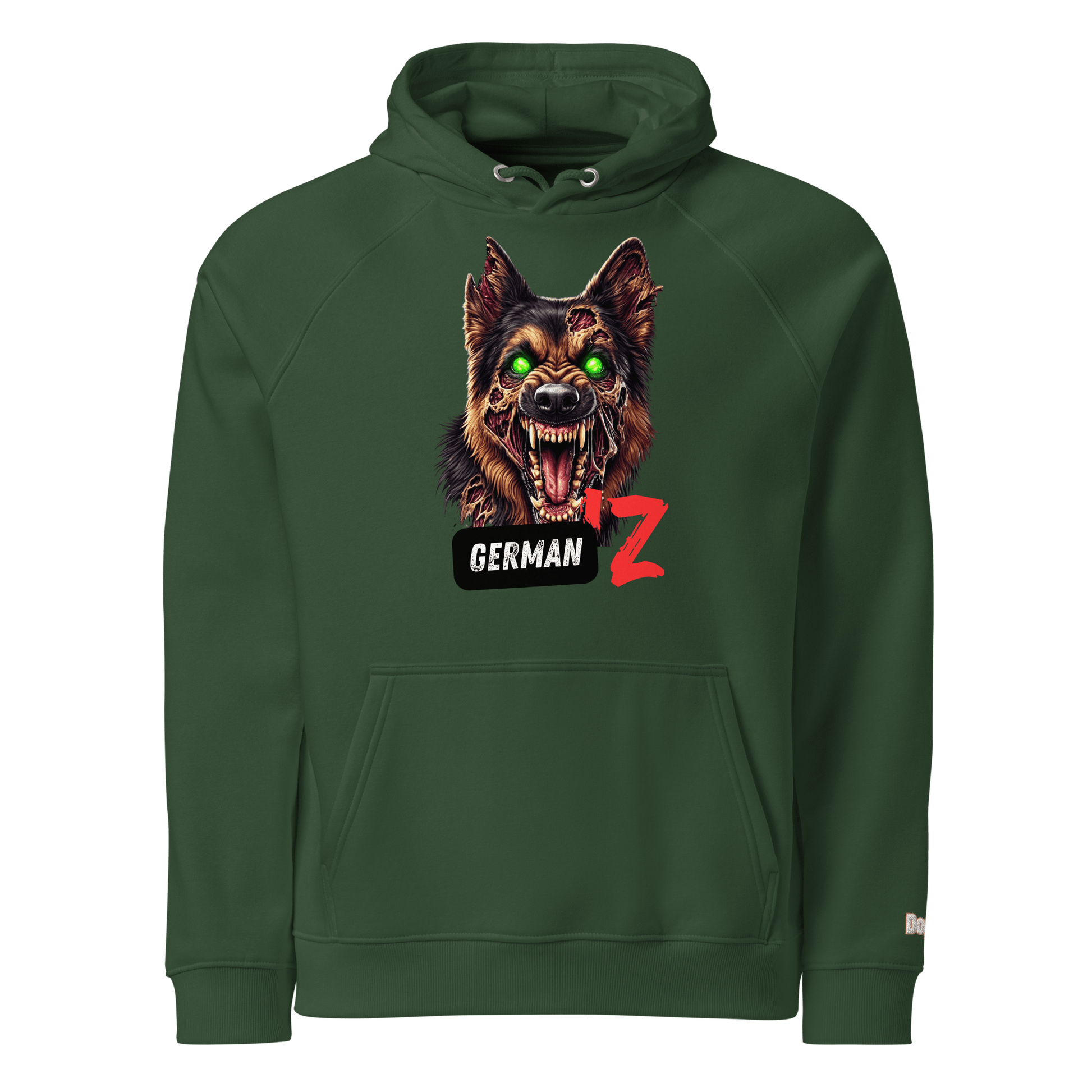 Sweat à capuche écologique Raglan unisexe - Collection Berger Allemand - Doggy Trend