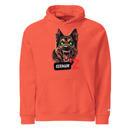 Sweat à capuche écologique Raglan unisexe - Collection Berger Allemand - Doggy Trend