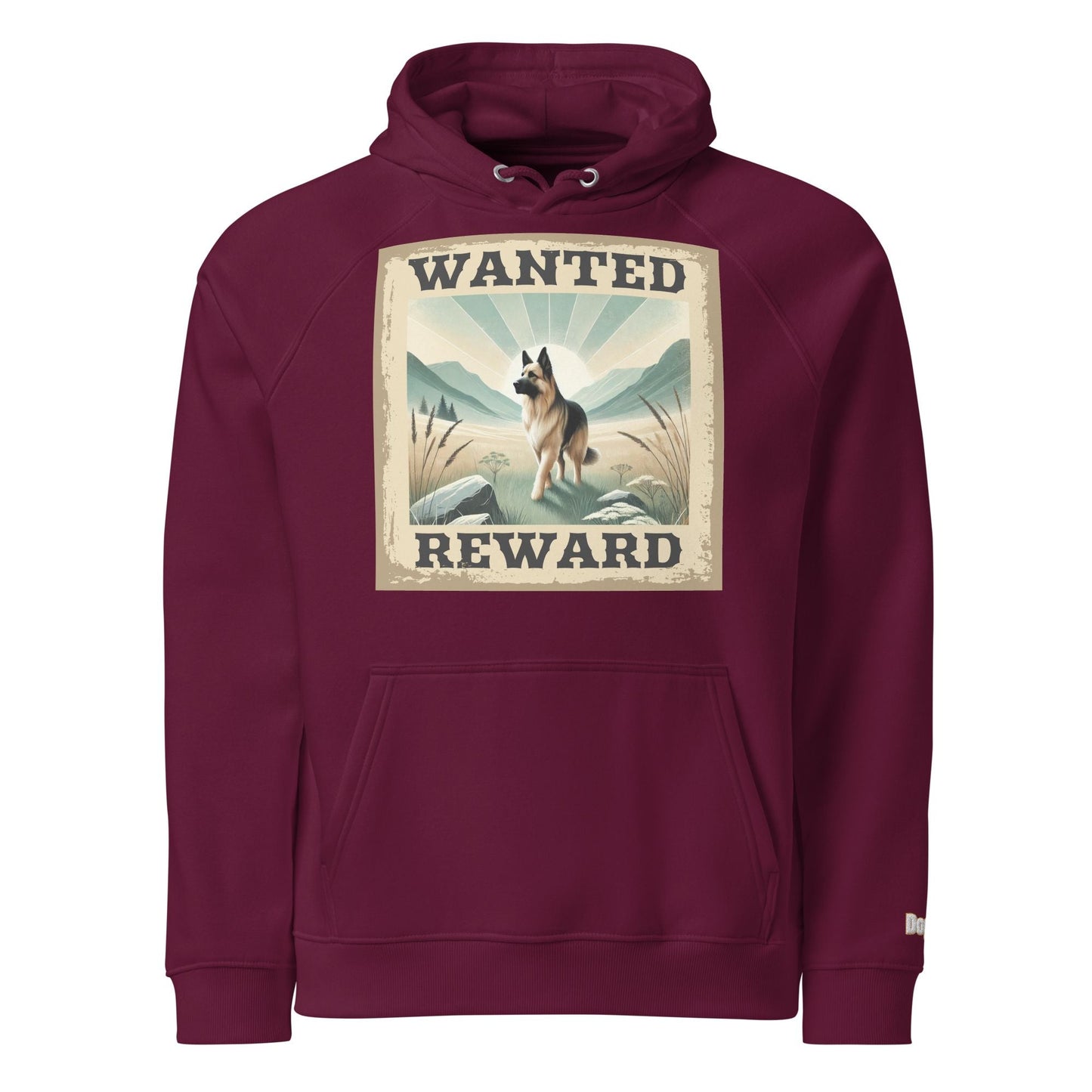 Sweat à capuche écologique Raglan unisexe - Collection Berger Allemand - Doggy Trend
