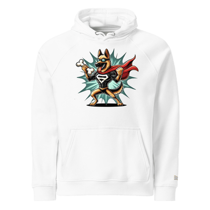 Sweat à capuche écologique Raglan unisexe - Collection Berger Allemand - Doggy Trend