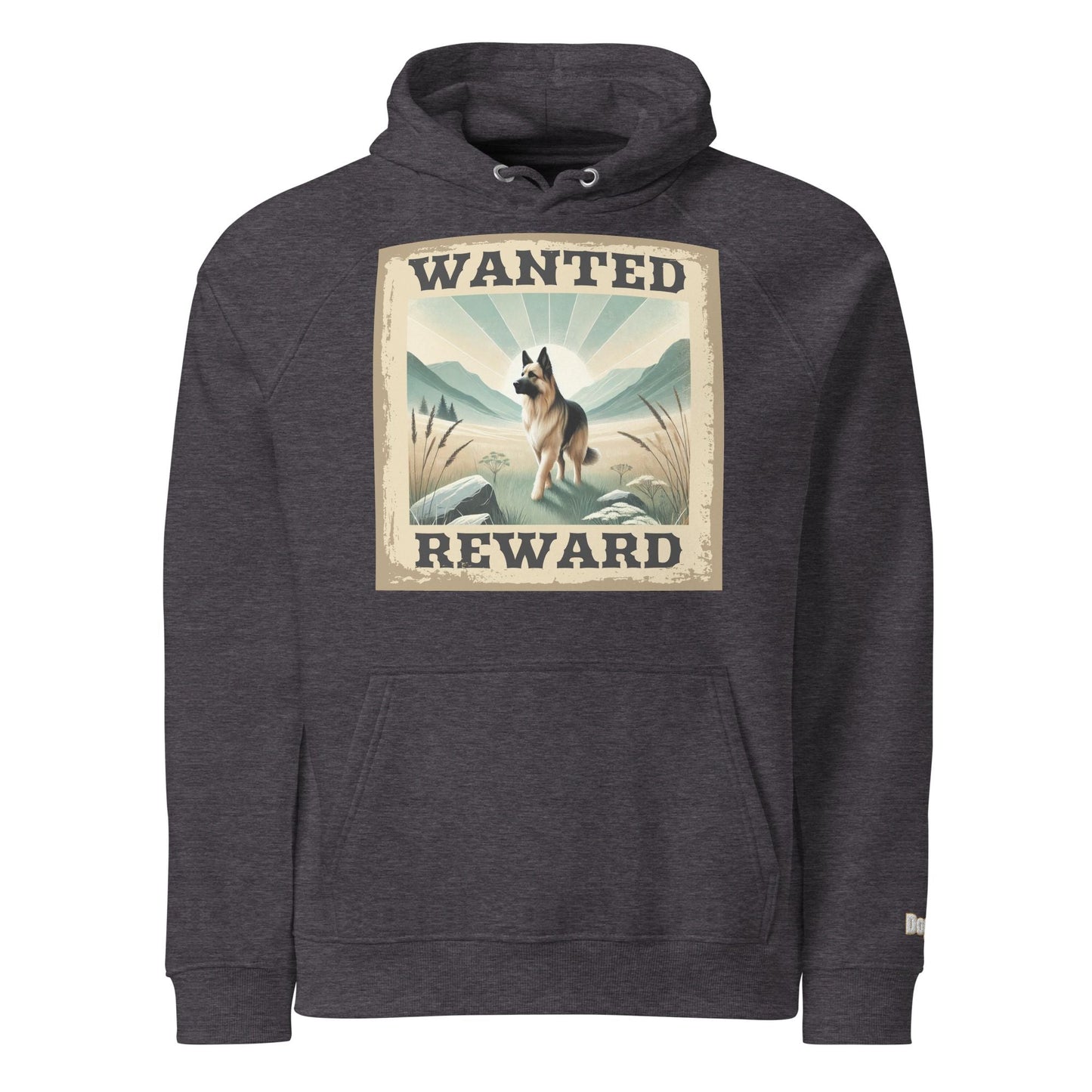 Sweat à capuche écologique Raglan unisexe - Collection Berger Allemand - Doggy Trend
