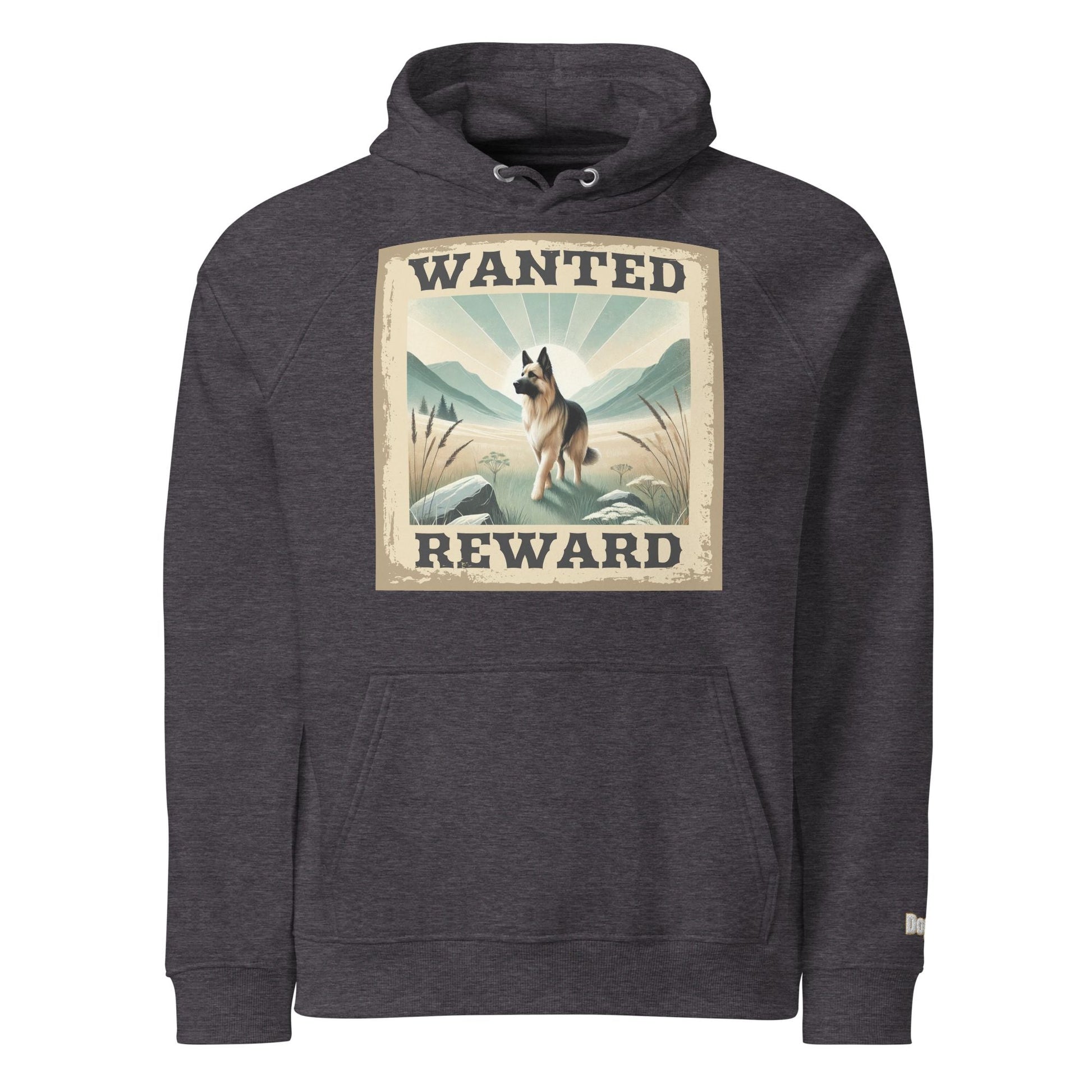 Sweat à capuche écologique Raglan unisexe - Collection Berger Allemand - Doggy Trend