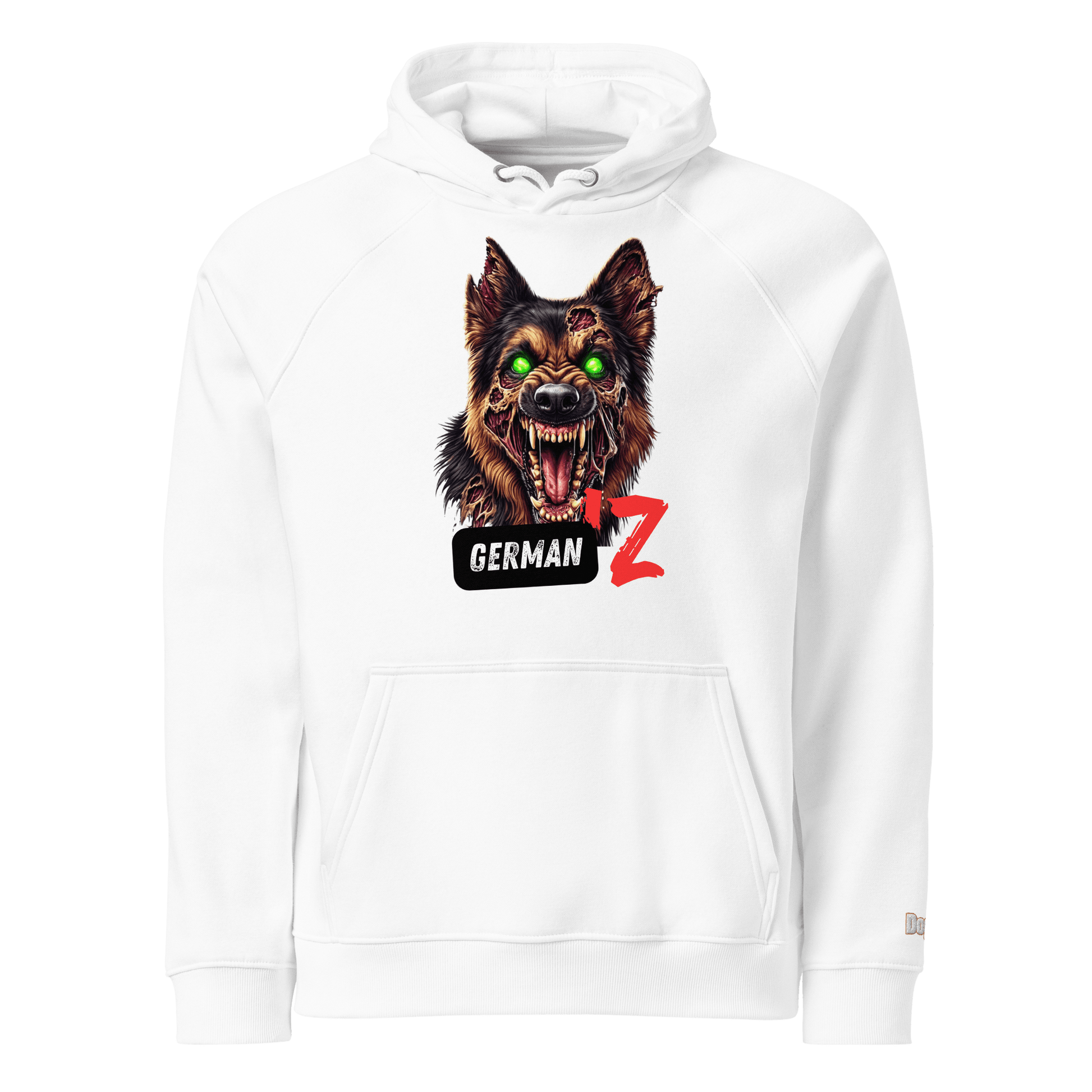 Sweat à capuche écologique Raglan unisexe - Collection Berger Allemand - Doggy Trend