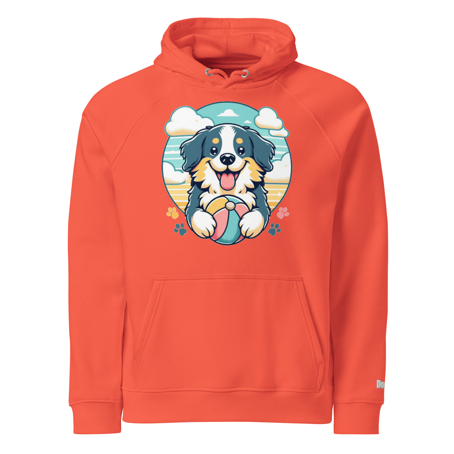 Sweat à capuche écologique Raglan unisexe - Collection Berger Australien - Doggy Trend