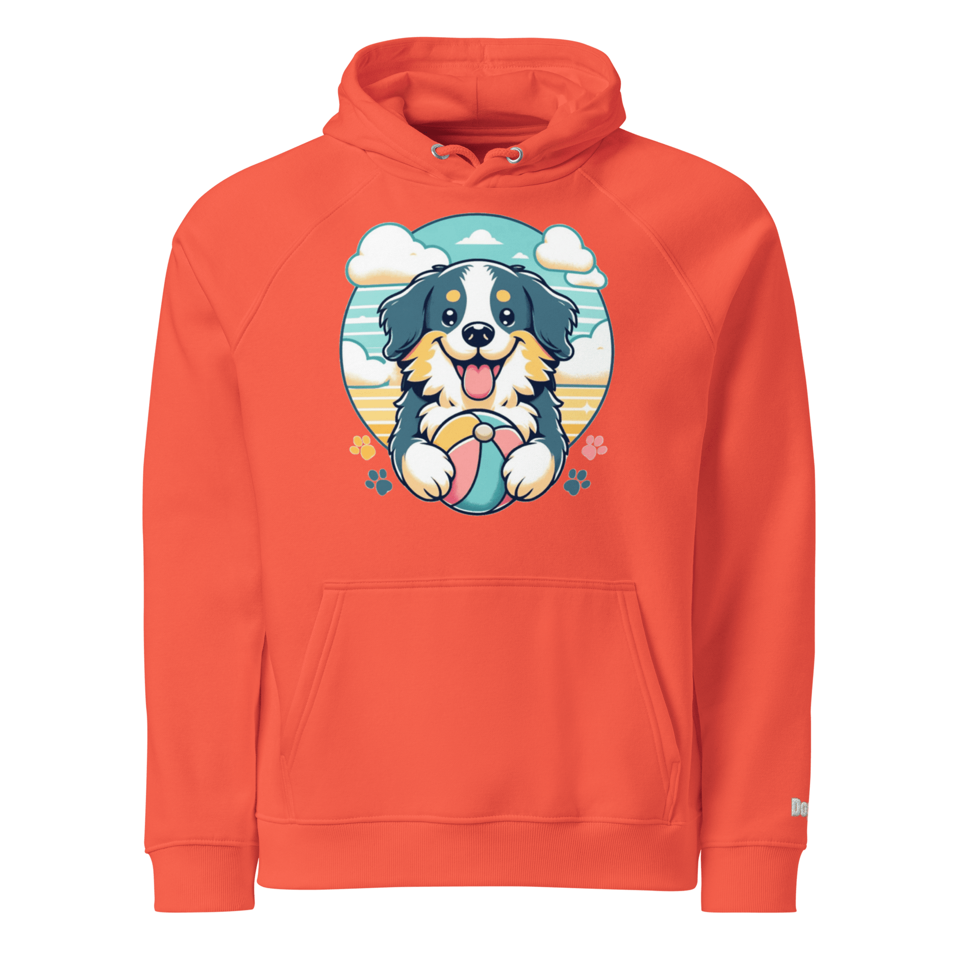 Sweat à capuche écologique Raglan unisexe - Collection Berger Australien - Doggy Trend