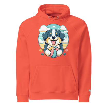 Sweat à capuche écologique Raglan unisexe - Collection Berger Australien - Doggy Trend