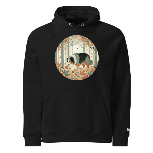 Sweat à capuche écologique Raglan unisexe - Collection Berger Australien - Doggy Trend