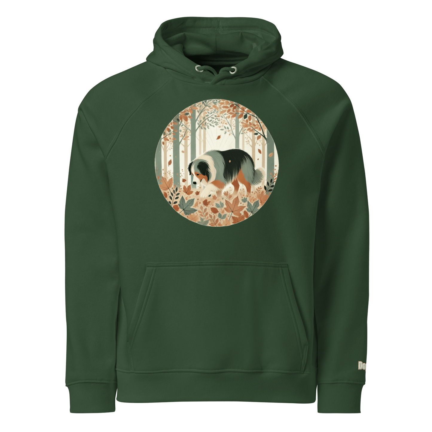 Sweat à capuche écologique Raglan unisexe - Collection Berger Australien - Doggy Trend