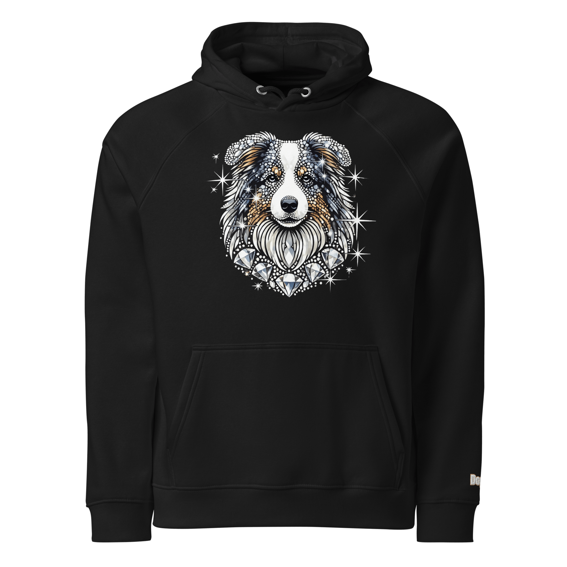Sweat à capuche écologique Raglan unisexe - Collection Berger Australien - Doggy Trend