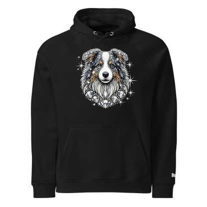 Sweat à capuche écologique Raglan unisexe - Collection Berger Australien - Doggy Trend