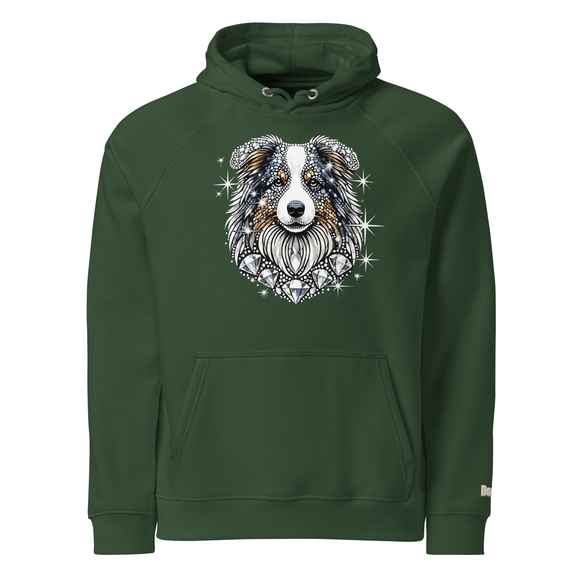 Sweat à capuche écologique Raglan unisexe - Collection Berger Australien - Doggy Trend