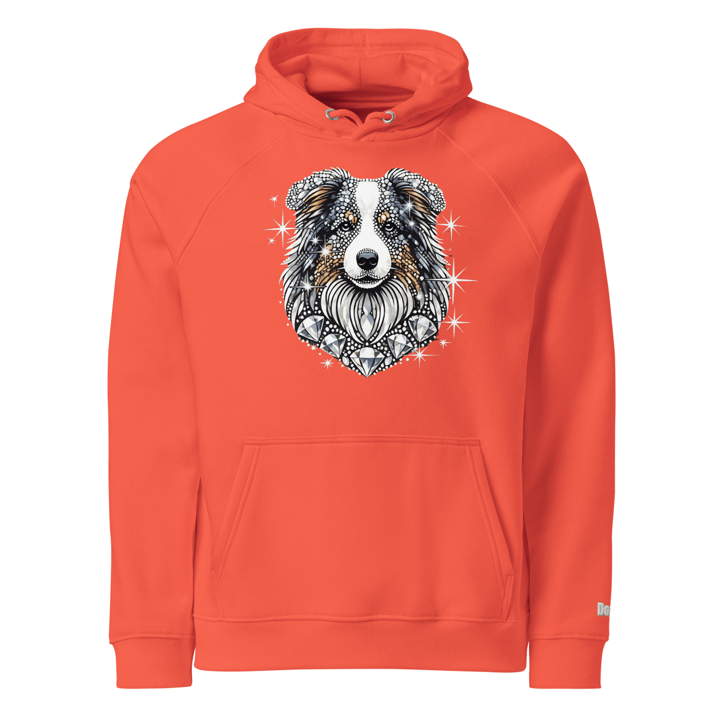 Sweat à capuche écologique Raglan unisexe - Collection Berger Australien - Doggy Trend