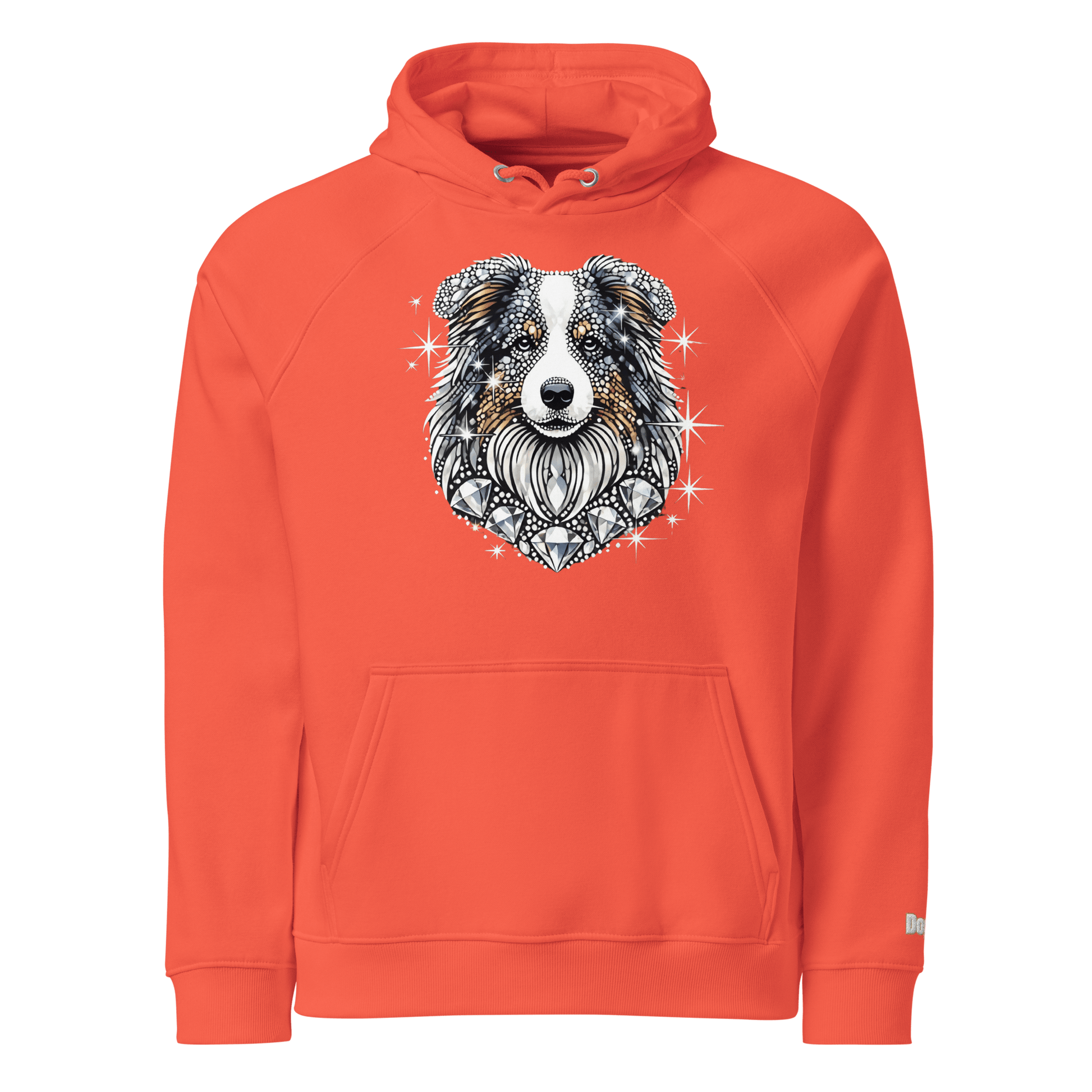 Sweat à capuche écologique Raglan unisexe - Collection Berger Australien - Doggy Trend