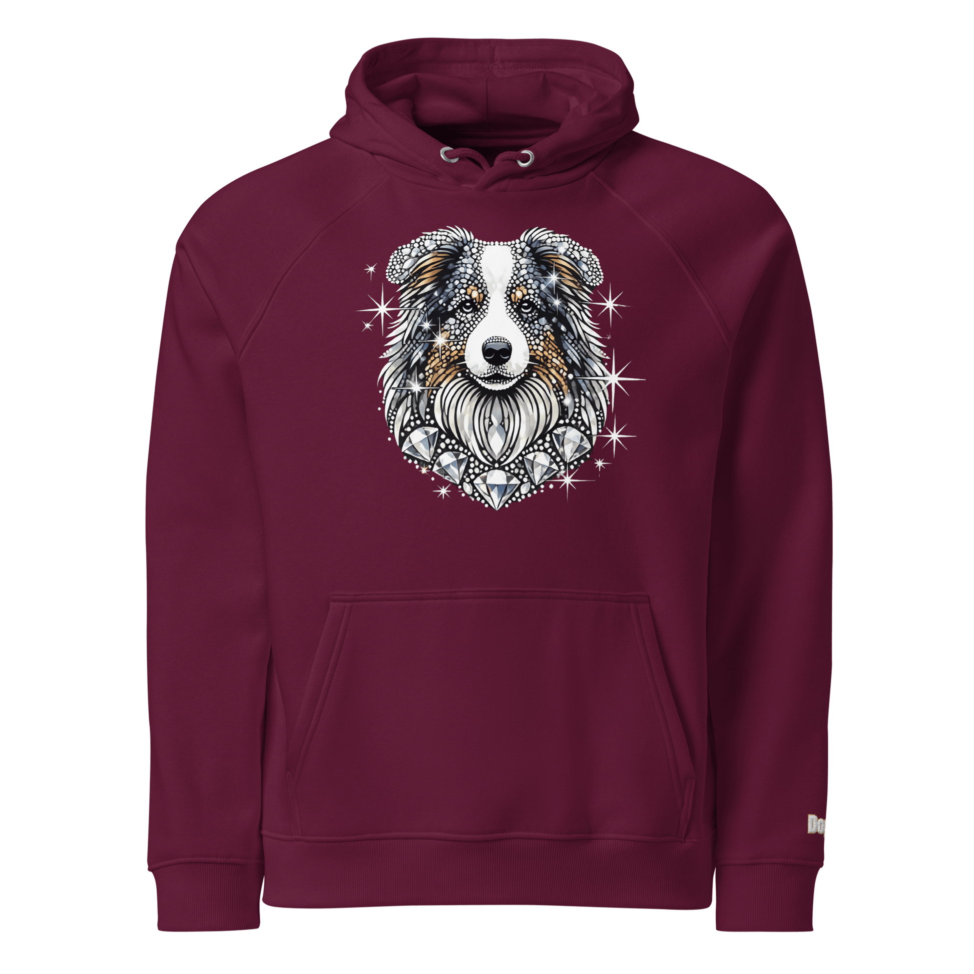 Sweat à capuche écologique Raglan unisexe - Collection Berger Australien - Doggy Trend