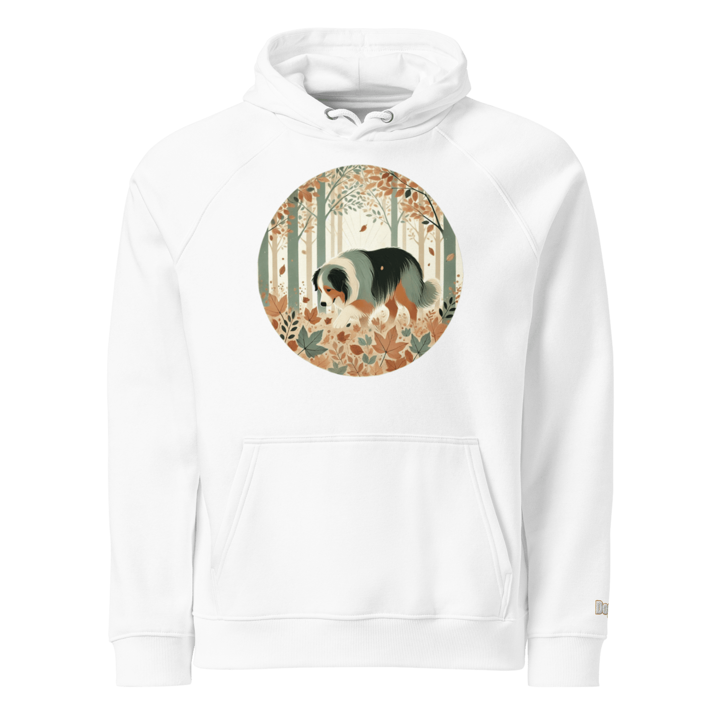 Sweat à capuche écologique Raglan unisexe - Collection Berger Australien - Doggy Trend