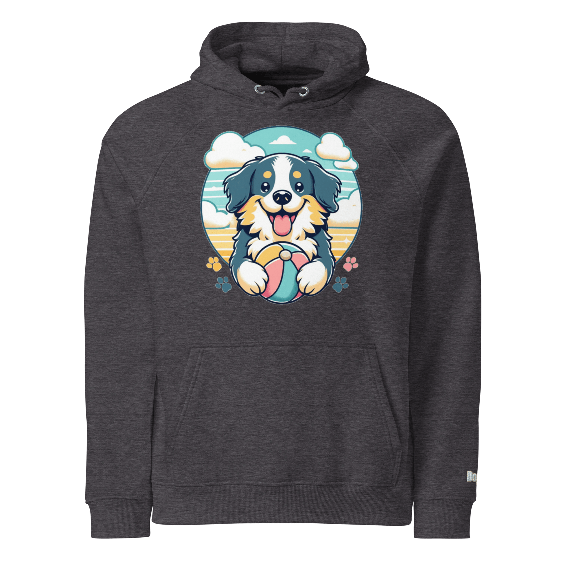 Sweat à capuche écologique Raglan unisexe - Collection Berger Australien - Doggy Trend