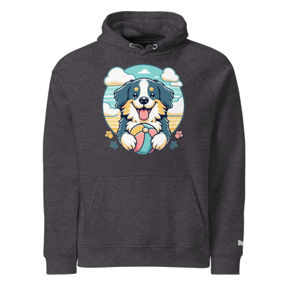 Sweat à capuche écologique Raglan unisexe - Collection Berger Australien - Doggy Trend