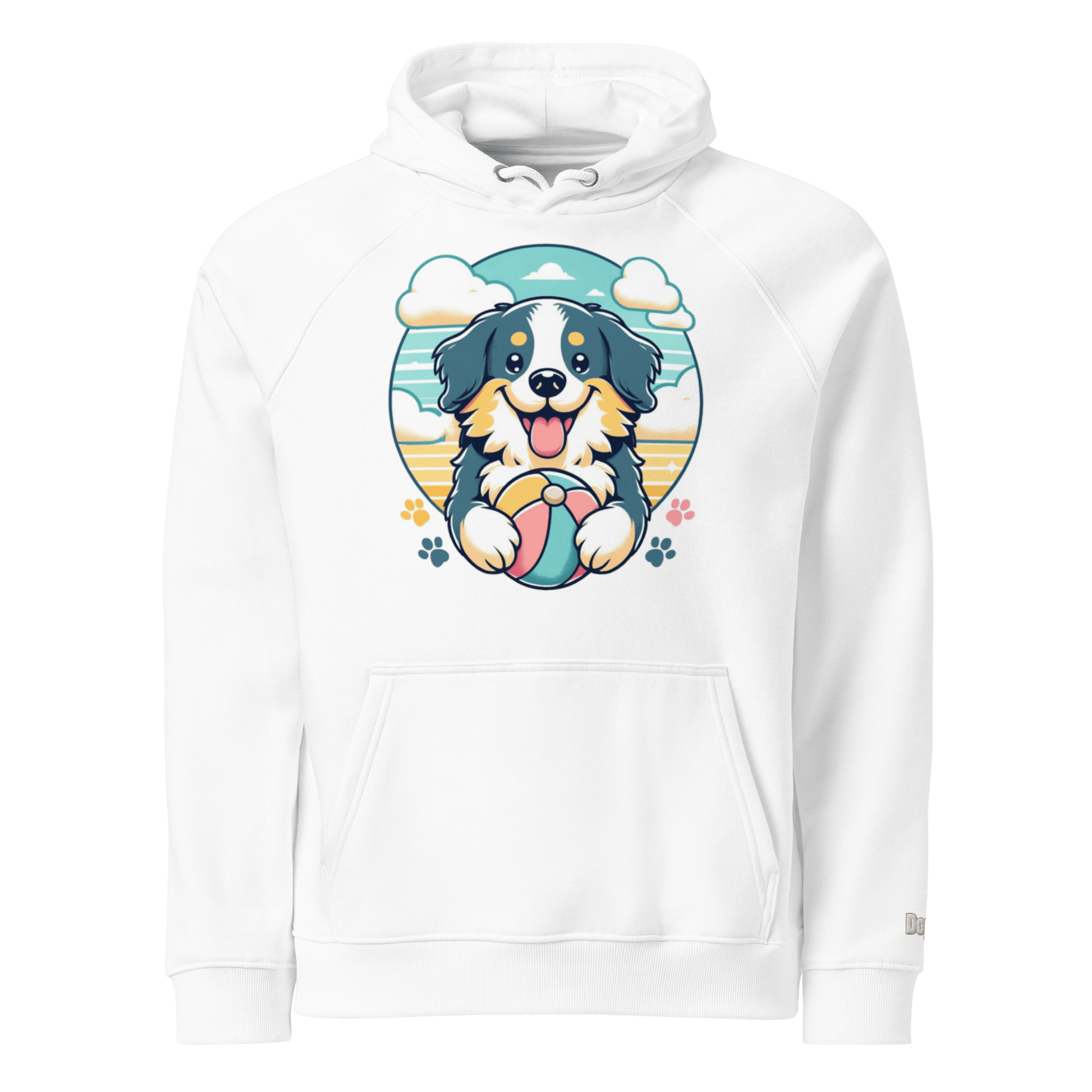 Sweat à capuche écologique Raglan unisexe - Collection Berger Australien - Doggy Trend