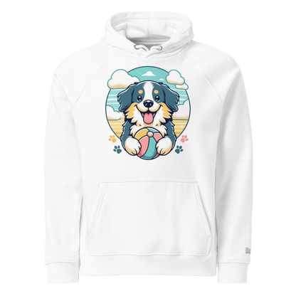 Sweat à capuche écologique Raglan unisexe - Collection Berger Australien - Doggy Trend