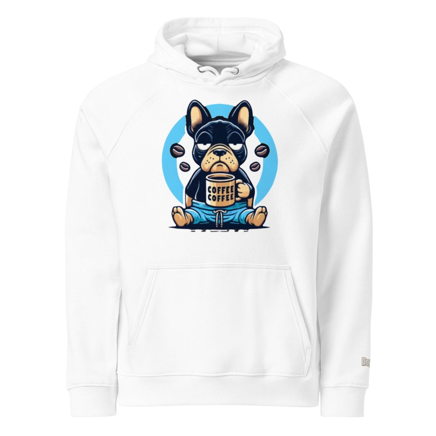 Sweat à capuche écologique Raglan unisexe - Collection Bouledogue Francais - Doggy Trend