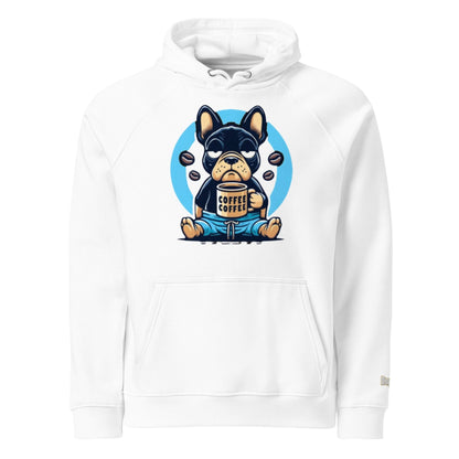 Sweat à capuche écologique Raglan unisexe - Collection Bouledogue Francais - Doggy Trend