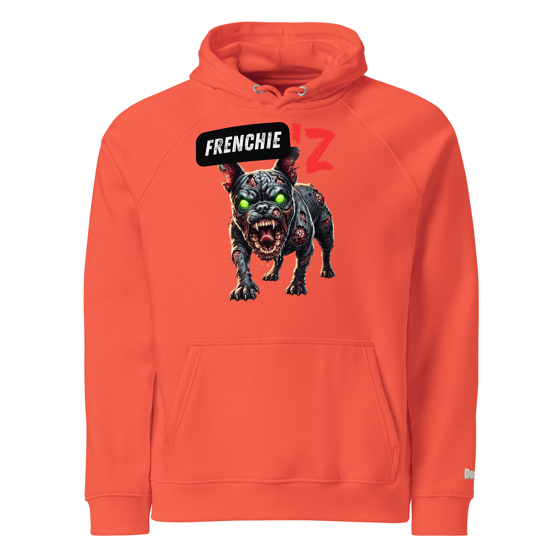 Sweat à capuche écologique Raglan unisexe - Collection Bouledogue Français - Doggy Trend