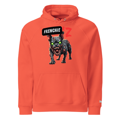 Sweat à capuche écologique Raglan unisexe - Collection Bouledogue Français - Doggy Trend