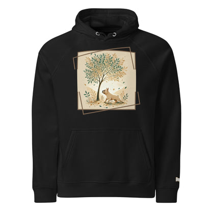 Sweat à capuche écologique Raglan unisexe - Collection Bouledogue Francais - Doggy Trend