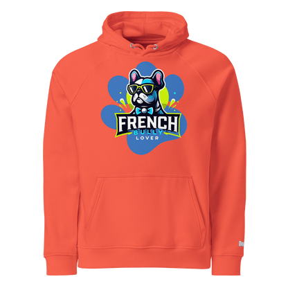 Sweat à capuche écologique Raglan unisexe - Collection Bouledogue Francais - Doggy Trend