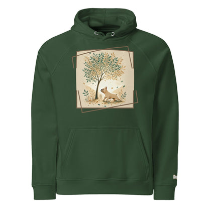 Sweat à capuche écologique Raglan unisexe - Collection Bouledogue Francais - Doggy Trend
